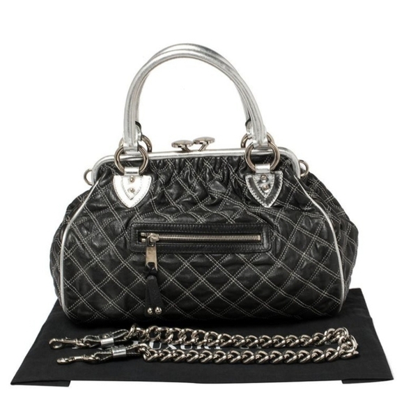 Marc by Marc Jacobs Resort Collection Stam Black Leather + Silver Chain - Picture 7 of 15